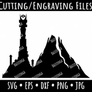 Mordor Vector, tLOTR Frodo Gandalf Design SVG, One Ring Clip Art, Rohan, Gondor, Prancing Pony Tavern, Orks svg, eps, dxf, png, jpg