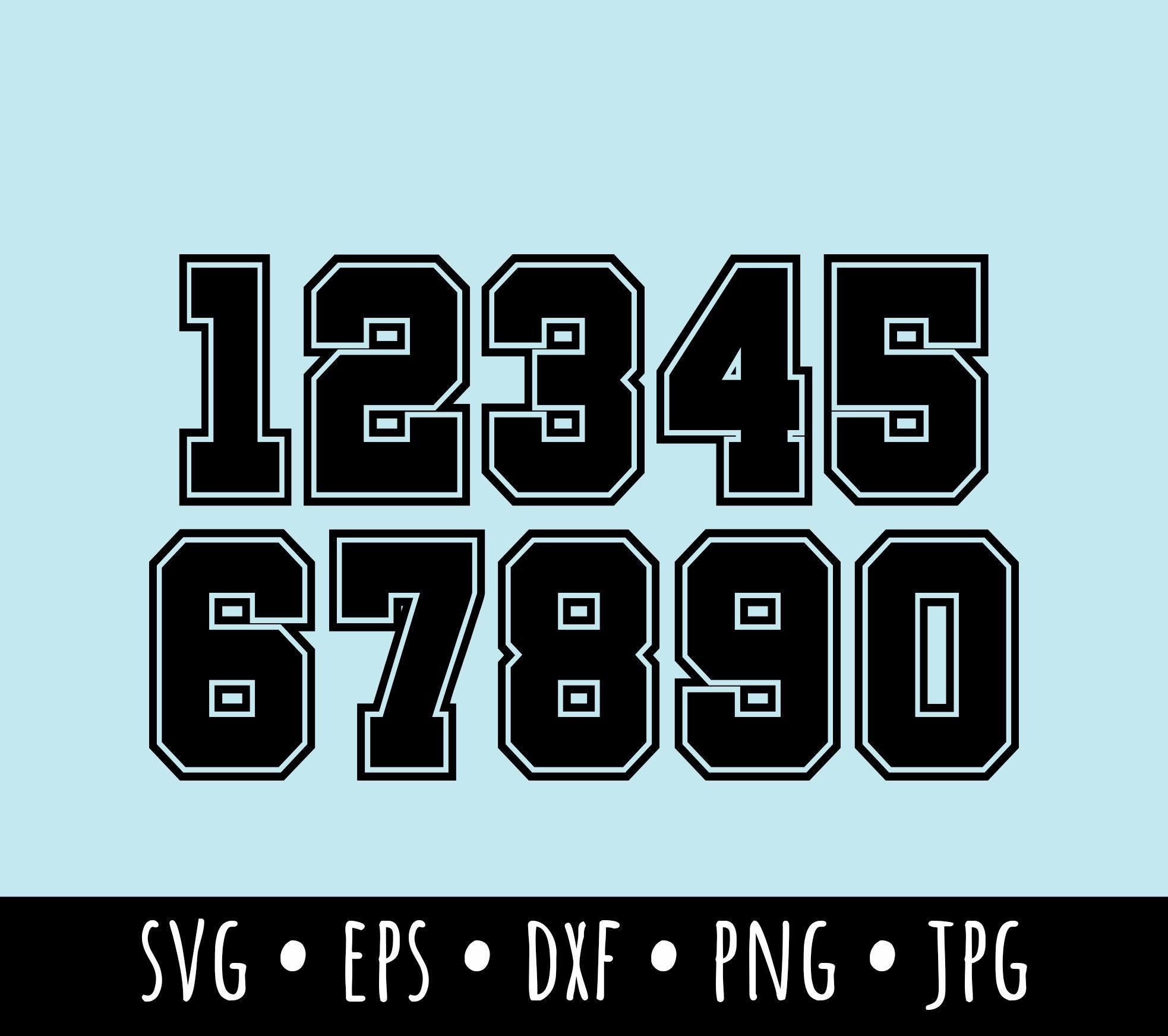 Sport Numbers Vector Sport TShirt Digital Art Sport Team Etsy