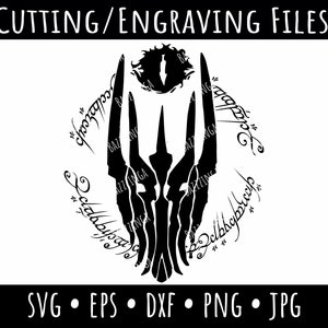 Lord Of The Rings Svg Sauron Svg Lotr Svg Sticker Gift Card Mask Tattoo  Sticker Art Design Logo SVG PNG JPG Clipart Vector Cut Cutting File