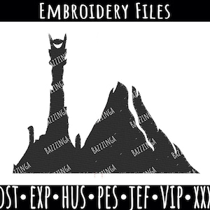 Mordr Embroidery File, H:3&quot;/4&quot;/5&quot;/6&quot;/7&quot;/8.5&quot;/9.5&quot;, Art For Embroidery Machine, Lord Of Ring dst, exp, hus, pes, jef, vip, xxx, tLOTR