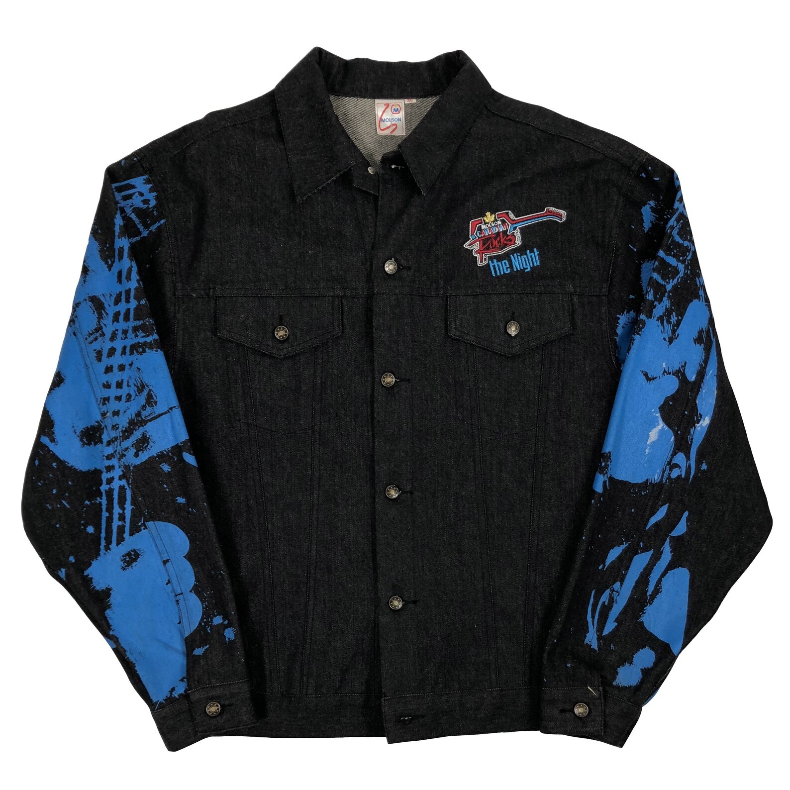 Vintage Molson Canadian Embroidered Denim Jacket Etsy