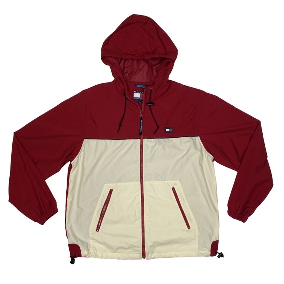 Vintage Tommy Hilfiger Red Hooded Windbreaker