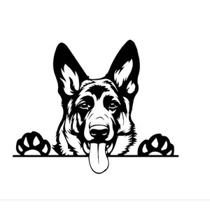 German Shepherd Svg Dxf Png Jpeg Floral German Shepherd Etsy