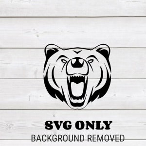 Roaring Bear Silhouette SVG **Only**, Roaring Bear Cut File, Roaring Bear SVG, Cricut SVG, Roaring Bear Cutfile, Silouette Cut Out