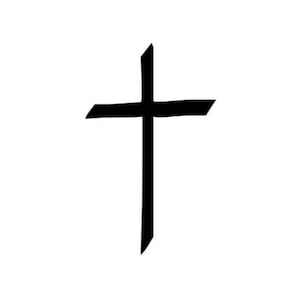 Silhueta de símbolo religioso da cruz cristã Arquivo digital instantâneo Arquivo de corte SVG JPG para impressão PNG transparente