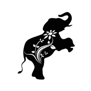 Mandala Elefant Silhouette Download beinhaltet Cricut, Cameo Silhouette SVG Datei, JPEG Printable, PNG Transparent