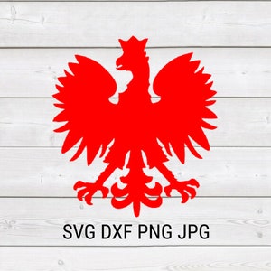 Polish Coat of Arms Bird Eagle Silhouette Instant Download Cricut SVG Cut File JPG Printable PNG Trans DxF Silhouette Cameo