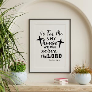 Josué 24:15 ... Servid al Señor .. Descarga de letreros religiosos cristianos para Cricut Silhouette SVG Cutting File, JPEG Printable PNG Transparent