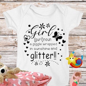 Girly, Girl Saying, gurl noun a giggle wrapped in sunshine and glitter saying, Girl svg, Girl Shirt saying, Gurl shirt, Young Girl Saying