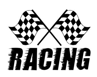 Racing Flags Digital Instant Download includes Cricut SVG Cut File, JPEG Printable Image, PNG Transparent File