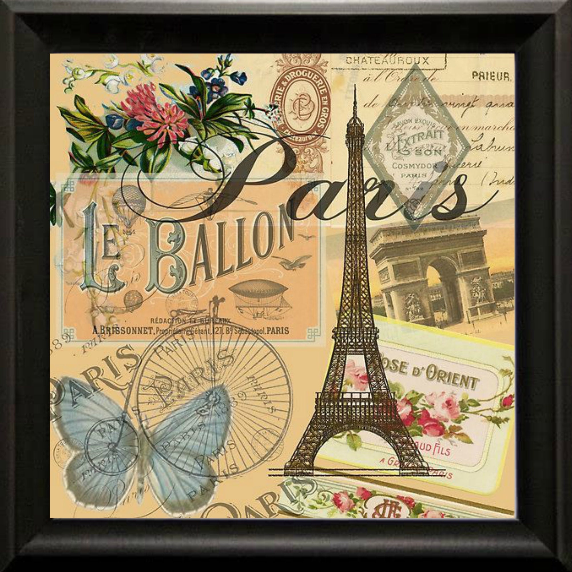 Colorful Paris Collage High Quality 300dpi Instant Download | Etsy