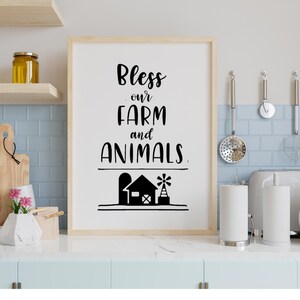 Bless our Farm and Animals Sign Digital Instant Download includes Cricut SVG Cut File JPEG Printable Image PNG Transparent File