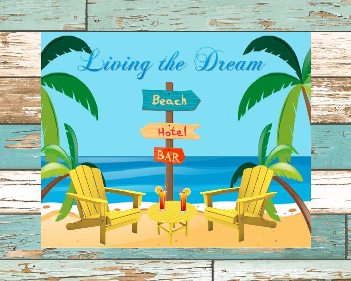 Digital Coastal Beach House Wall Sign Beach Themed Wall Sign - Etsy