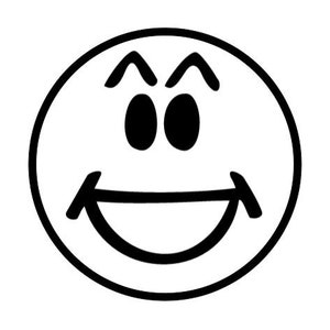 Happy Smile Face Instant Download includes Cricut, Cameo Silhouette SVG Cut File, JPEG Printable Image, PNG Transparent File