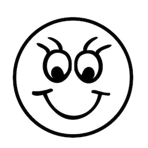 Smile Face Instant Download includes Cricut, Cameo Silhouette SVG Cut File, JPEG Printable Image, PNG Transparent File