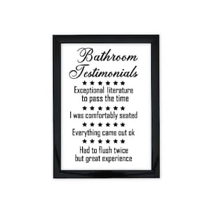 Badkamer Testimonials Sign Silhouette Instant Download Cricut SVG Cut File JPG Afdrukbare PNG Transparant