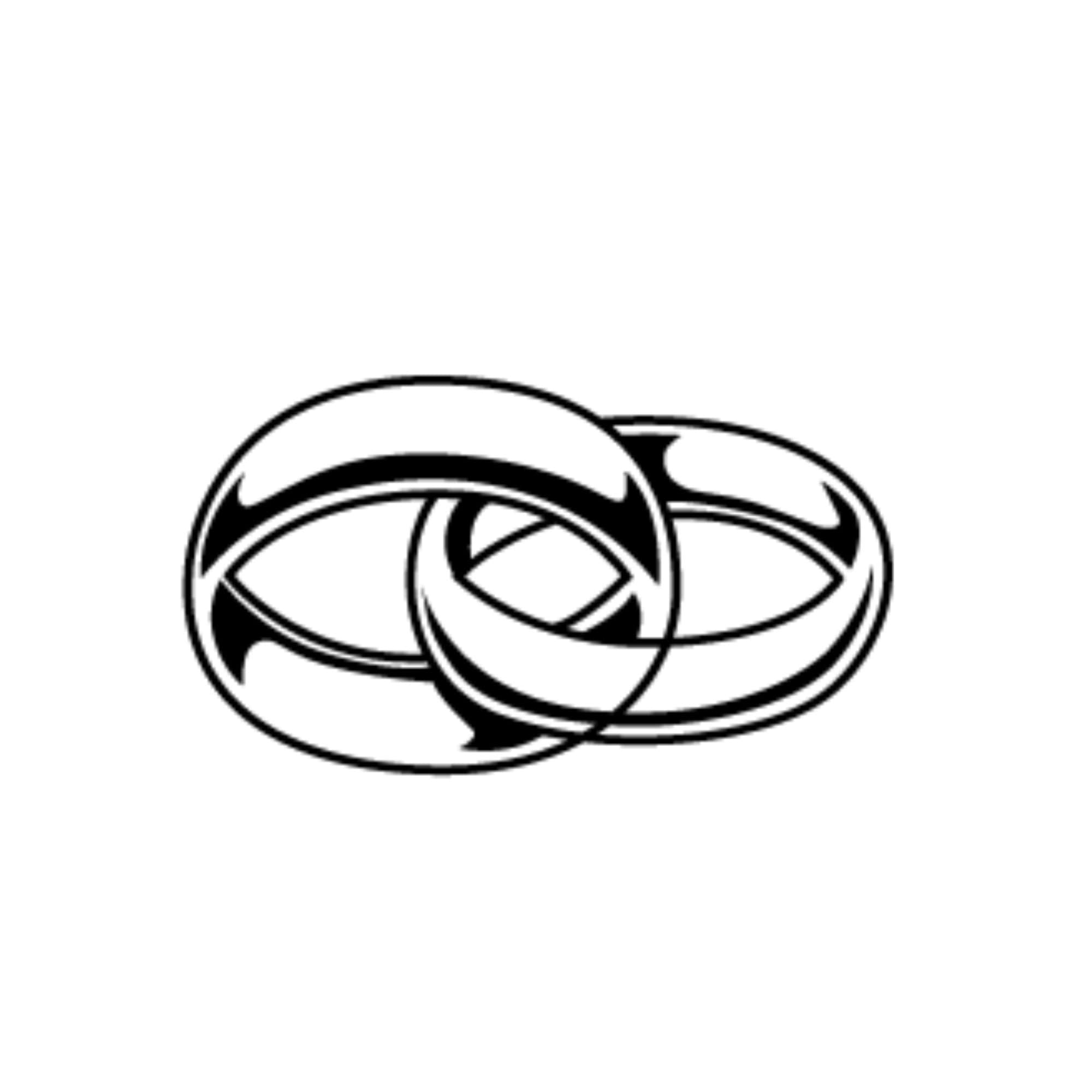 Interlocking Wedding Rings Clipart Black And White - vrogue.co