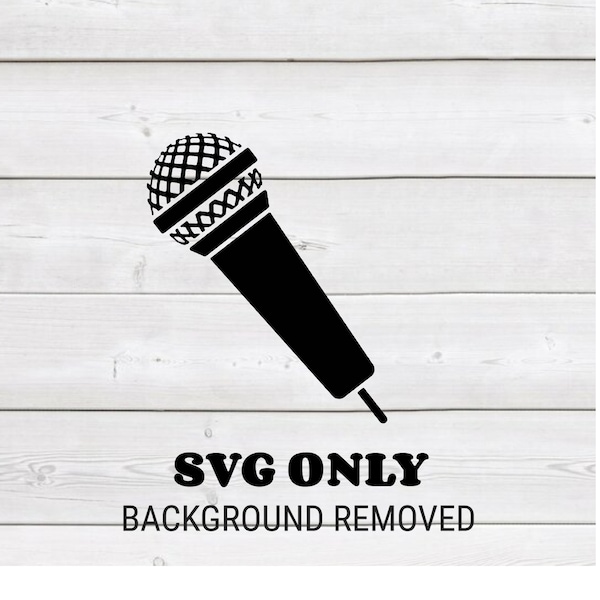 Microphone SVG Instant Download File, Microphone Cutfile, SVG File ONLY, Microphone Silouette,