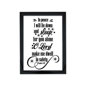 Bible Quote Psalms 4:8 Instant Download Ready to Use Cricut SVG Cutting File, PNG Transparent, JPG Printable
