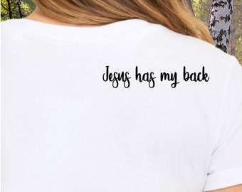 Jesus Has My Back Christian Religious Sign Instant Digital Download Silhouette Cricut SVG Cut File JPEG Printable Image PNG Transparent File