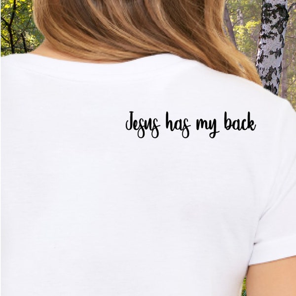 Jesus Has My Back Christian Religious Sign Instant Digital Download Silhouette Cricut SVG Cut File JPEG Printable Image PNG Transparent File