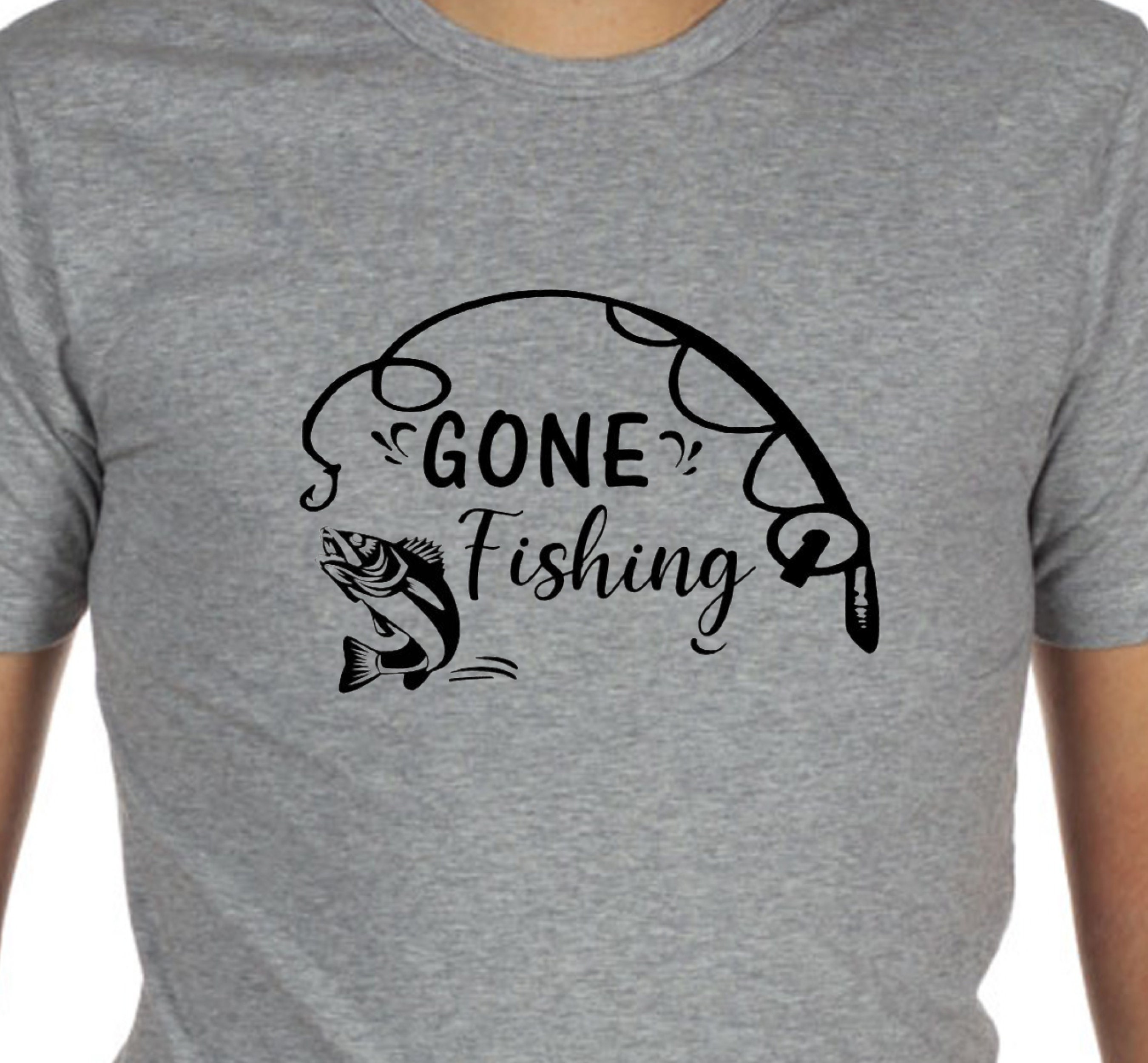 Gone Fishing Fish Banner Fish on a Line Instant Download 
