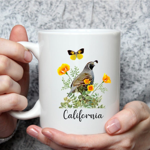 California State Bird Flower Butterfly PNG Transparent Sublimation File Souvenir Mugs Tumblers Bags Tshirts Decals Sickers etc