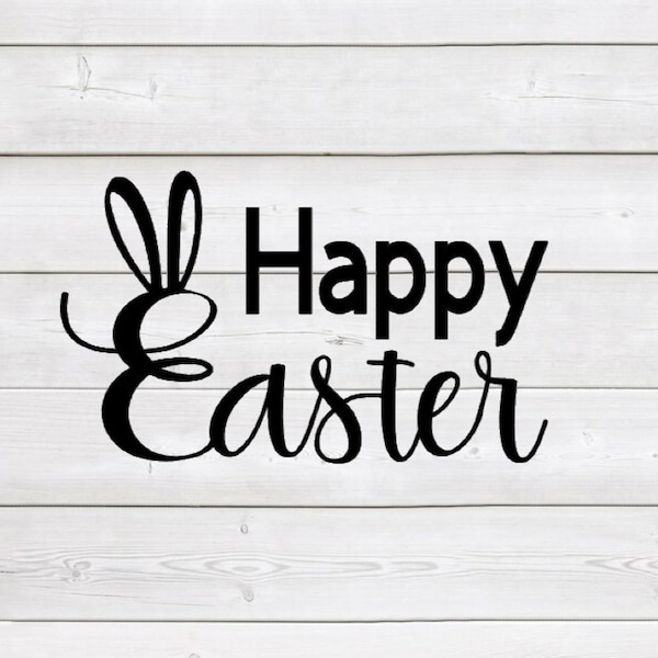 Happy Easter Sign Download includes Cricut Silhouette SVG Cut File, JPEG Printable, PNG Transparent dxf Cad