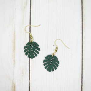 Monstera Leaf Earrings