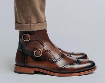 monk strap ankle boots