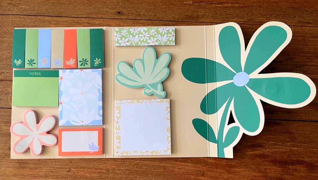 Floral Sticky Notes Booklet: 14-piece Plant Lover's Notepad - Etsy