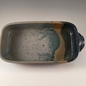 Ceramic long baking dish, oven safe, handmade stoneware pottery