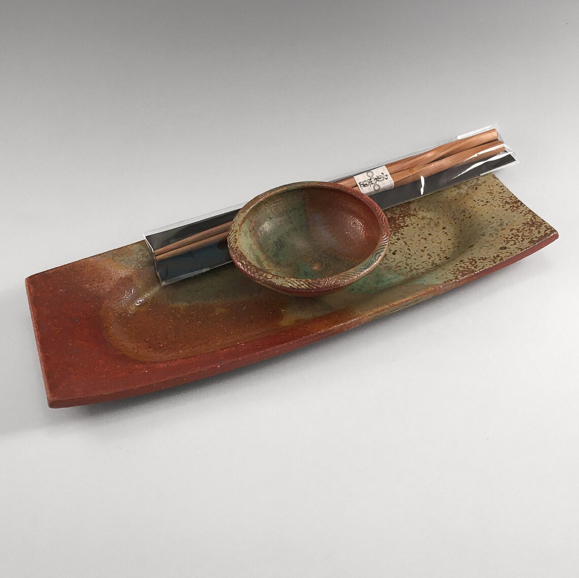 Ceramic Sushi Serving Set Sushi Boat and Bowl Handmade Etsy