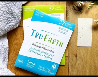 Tru Earth Eco-Strips Laundry Detergent - Linen Scent / 32 Load Count (BRAND NEW)