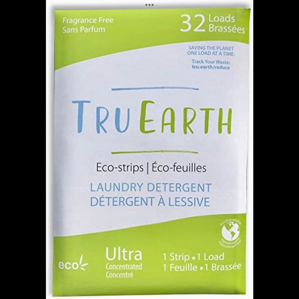 Tru Earth Eco-Strips Laundry Detergent - Fragrance Free - 32 Load Count. (BRAND NEW)