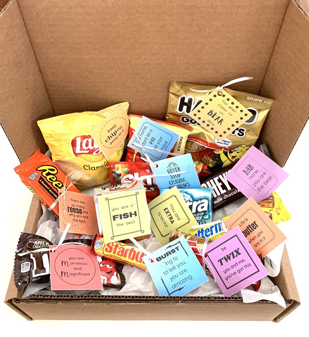 Candy Care Package Tags College Care Package Printable Candy Etsy