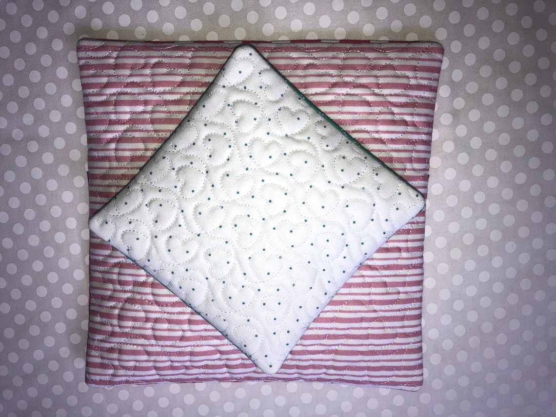 2 SIZES in the Hoop Potholder, Hot Pad machine Embroidery Design