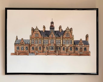 Victoria Baths Manchester  - Watercolour Print, personalised