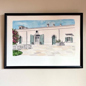 Masseria Don Luigi, Puglia Italy - Watercolour Print, personalised