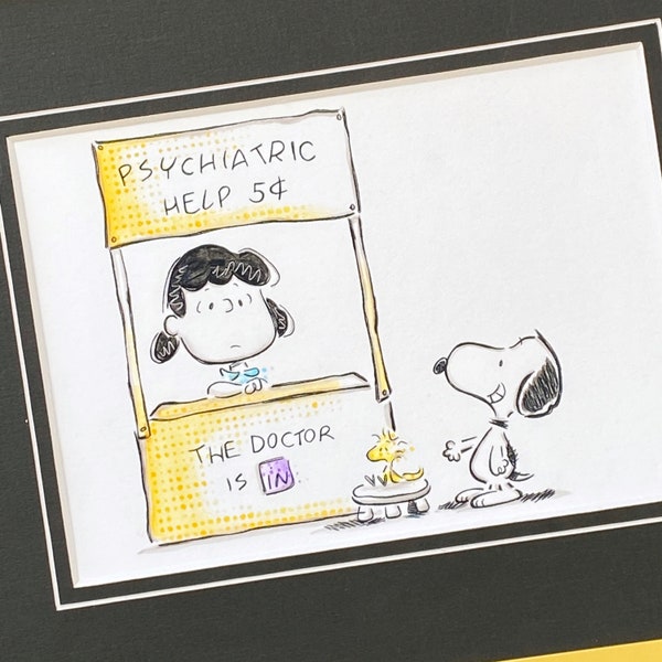 Snoopy, Lucy the doctor is in inspired print, Snoopy art, poster, Charlie brown, wall art, gift