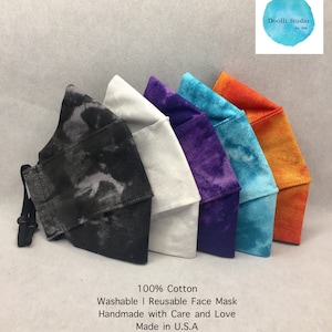 Tie Dye Mask Collection | Kid and Adult 100% Cotton Face Mask | 2-Layer & 4-Layer Designs | Breathable, Washable, Reusable | Handmade in USA