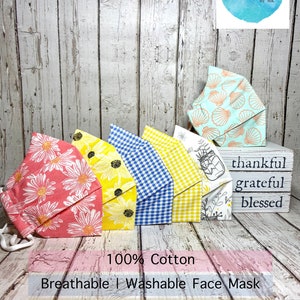 NEW DESIGN! Face Mask Collection | Mask for Kid and Adult | 100% Cotton 2 Layer & 4 Layer Design | Breathable, Washable | Handmade in USA