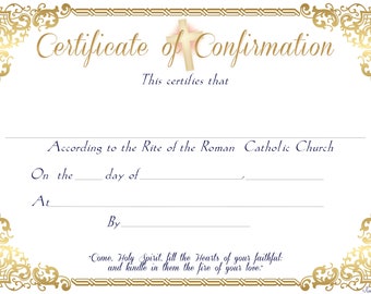 10 Catholic Confirmation Certificate Template