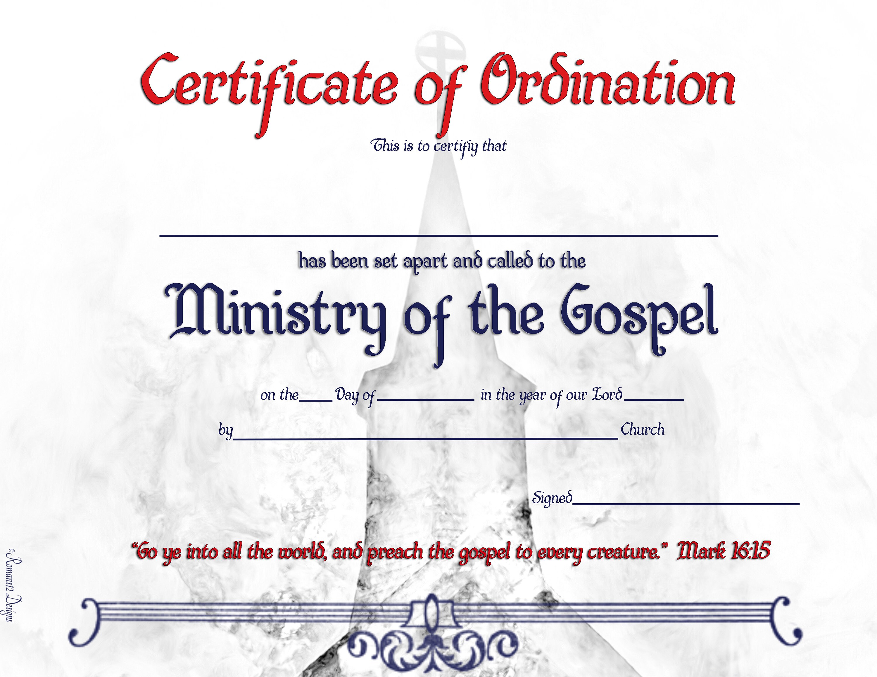 Minister Ordination Certificate PDF Printable Ubicaciondepersonas 