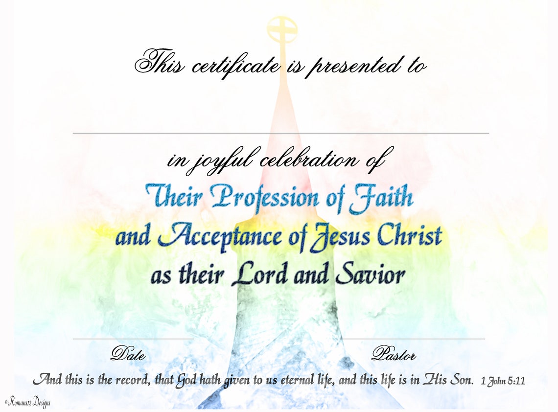 Salvation Certificate III PDF Printable Etsy Salvation Certificate III PDF Printable Etsy