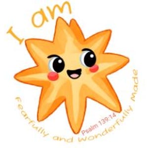 I Am Fearfully And Wonderfully Made Psalm 139:14 Verse Kids Christian SVG PNG JPG Download files for crafting