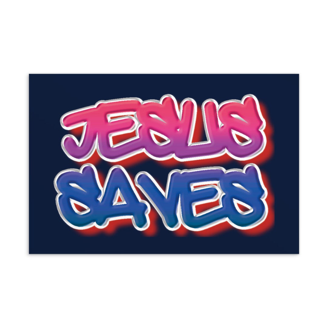 Jesus Saves Graffiti Standard Postcard - Etsy