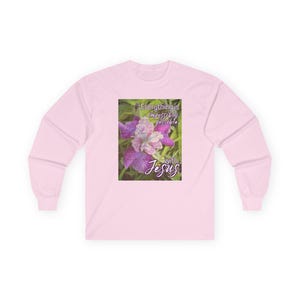 Floral Christian Long Sleeve Tee: Impossibly Possible Inspirational Faith-Based Apparel