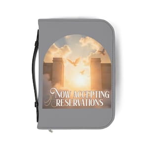 Faith-Inspired PU Leather Bible Cover: Reservations Christian Book Case