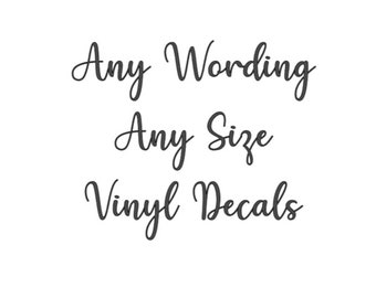 Vinyl Sticker Decal any wording | Personalised | Any size label | Home font | Organisation | School | Kids | Children |Label | Kitchen | Box